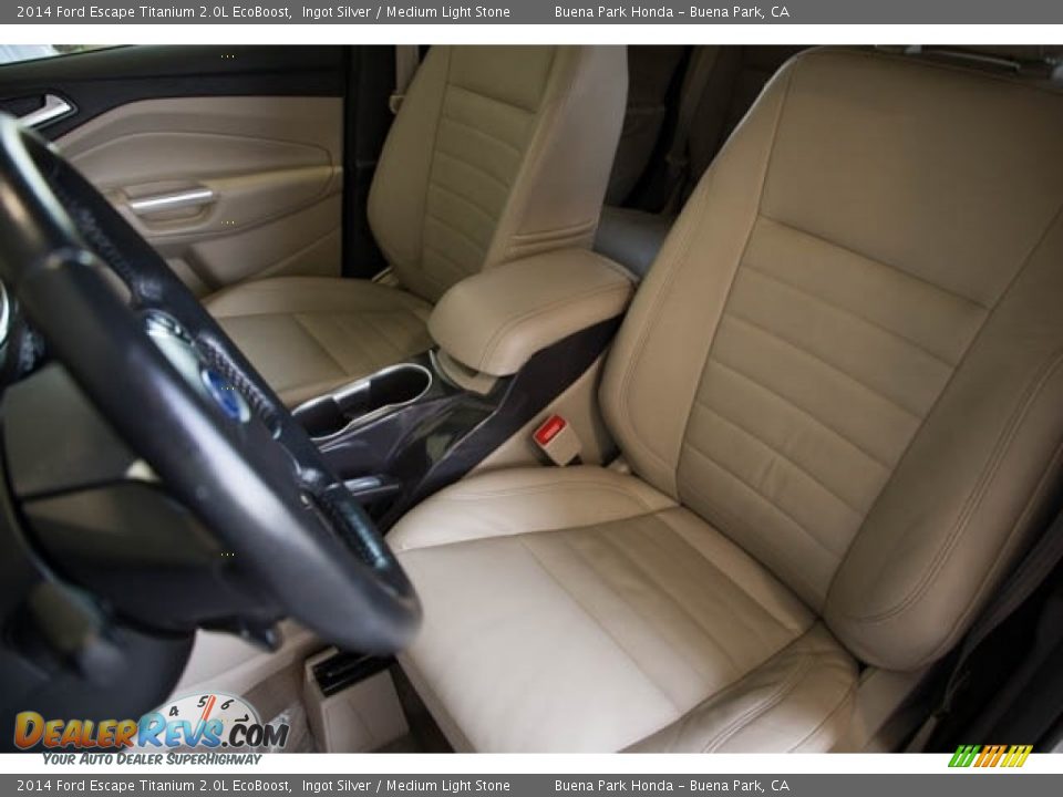 2014 Ford Escape Titanium 2.0L EcoBoost Ingot Silver / Medium Light Stone Photo #15