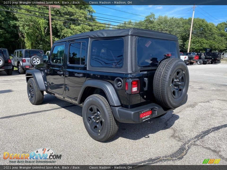 2021 Jeep Wrangler Unlimited Sport 4x4 Black / Black Photo #6