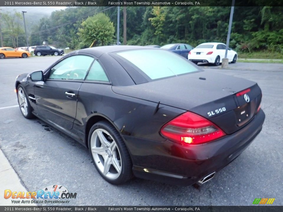 2011 Mercedes-Benz SL 550 Roadster Black / Black Photo #5