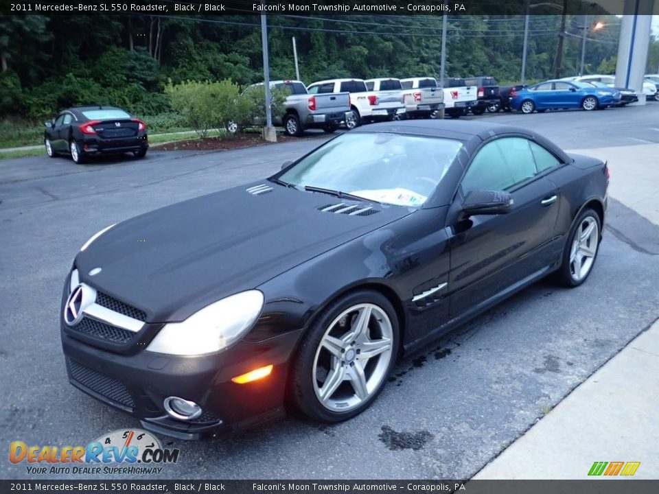 2011 Mercedes-Benz SL 550 Roadster Black / Black Photo #7