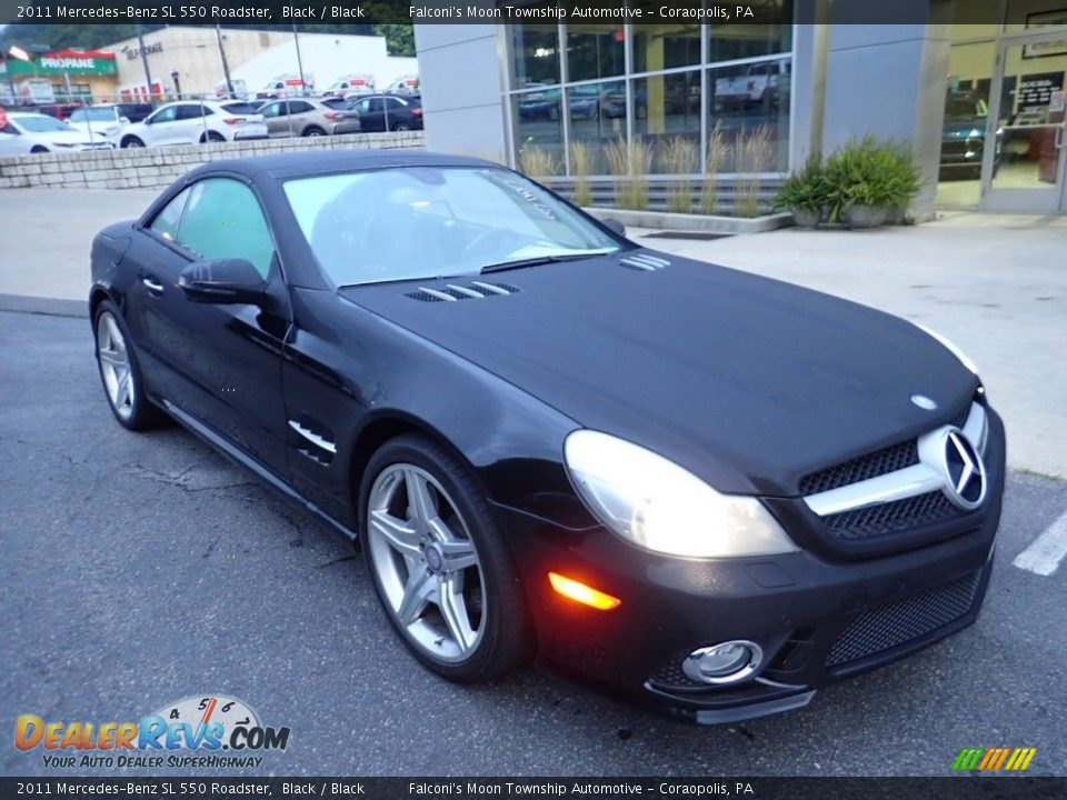 2011 Mercedes-Benz SL 550 Roadster Black / Black Photo #9