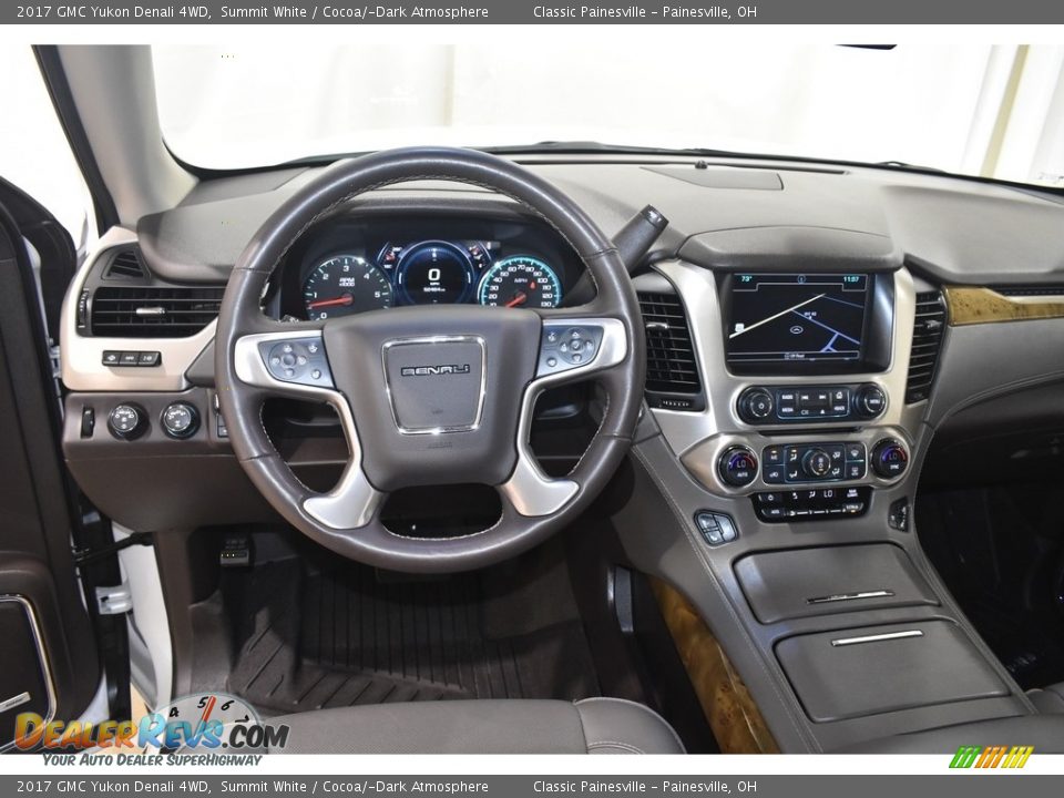 2017 GMC Yukon Denali 4WD Summit White / Cocoa/­Dark Atmosphere Photo #16