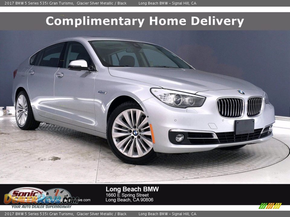 2017 BMW 5 Series 535i Gran Turismo Glacier Silver Metallic / Black Photo #1