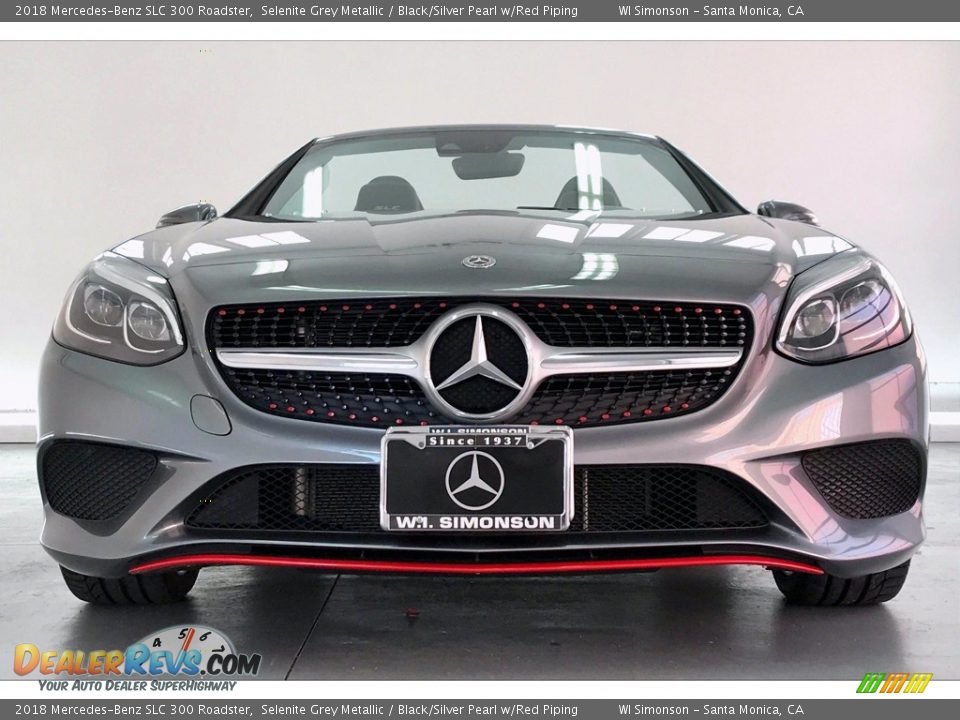 2018 Mercedes-Benz SLC 300 Roadster Selenite Grey Metallic / Black/Silver Pearl w/Red Piping Photo #2