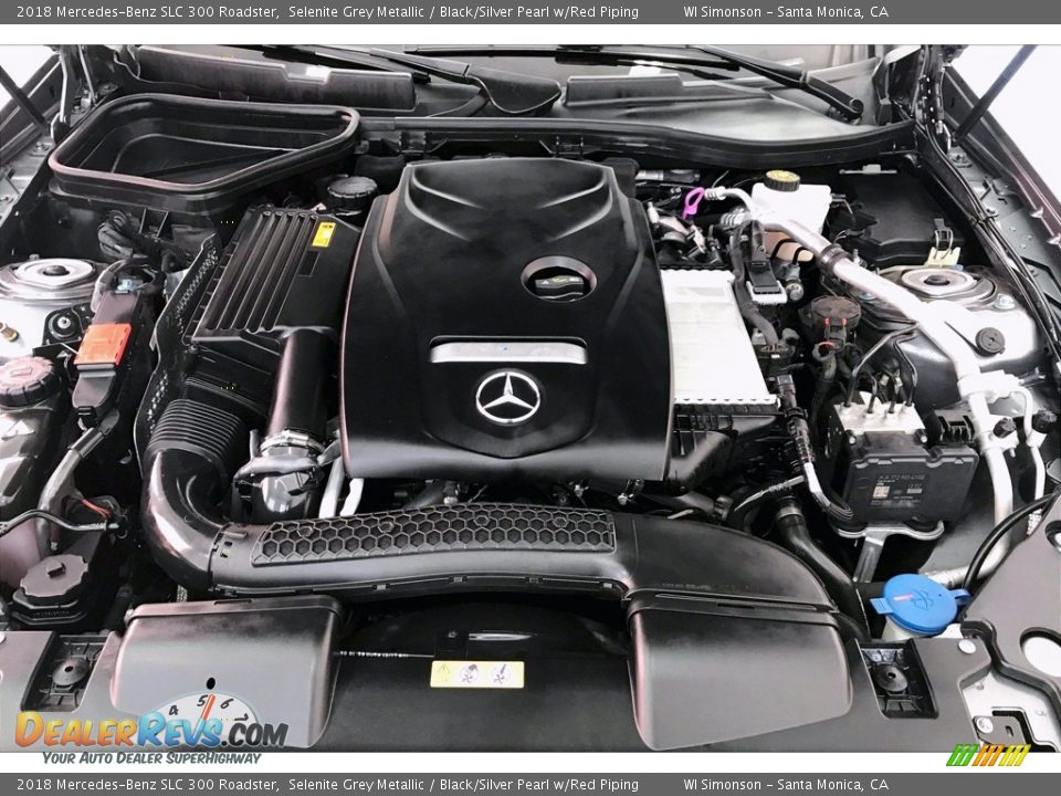 2018 Mercedes-Benz SLC 300 Roadster Selenite Grey Metallic / Black/Silver Pearl w/Red Piping Photo #9