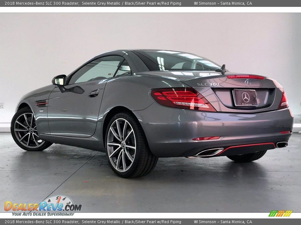 2018 Mercedes-Benz SLC 300 Roadster Selenite Grey Metallic / Black/Silver Pearl w/Red Piping Photo #10