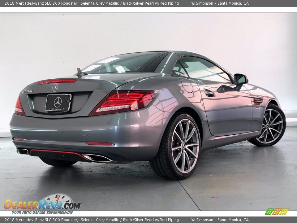 2018 Mercedes-Benz SLC 300 Roadster Selenite Grey Metallic / Black/Silver Pearl w/Red Piping Photo #14