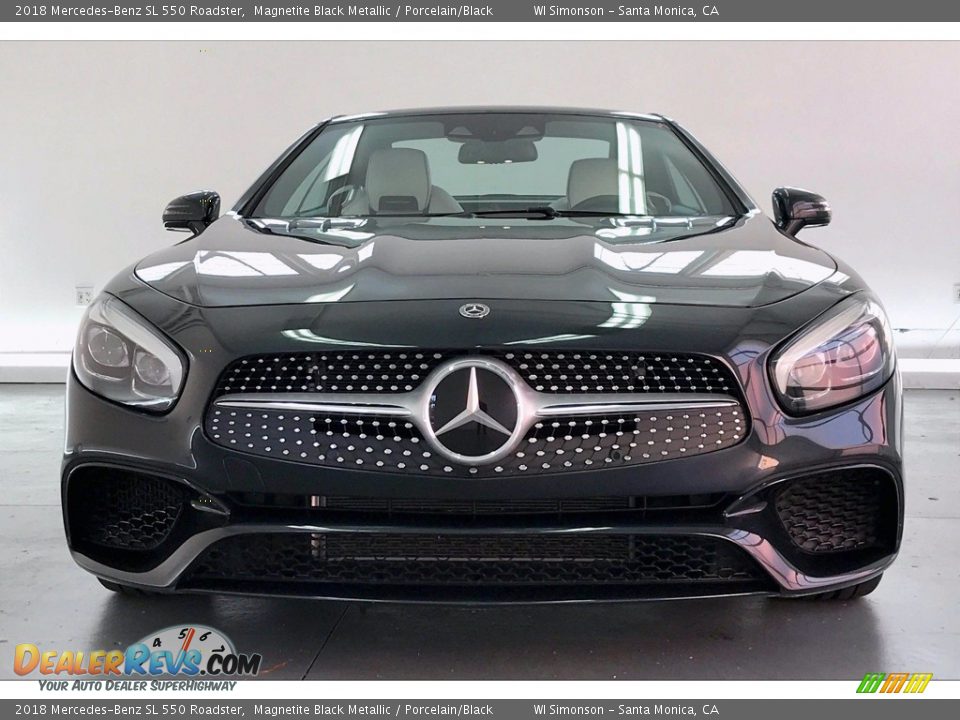 2018 Mercedes-Benz SL 550 Roadster Magnetite Black Metallic / Porcelain/Black Photo #2