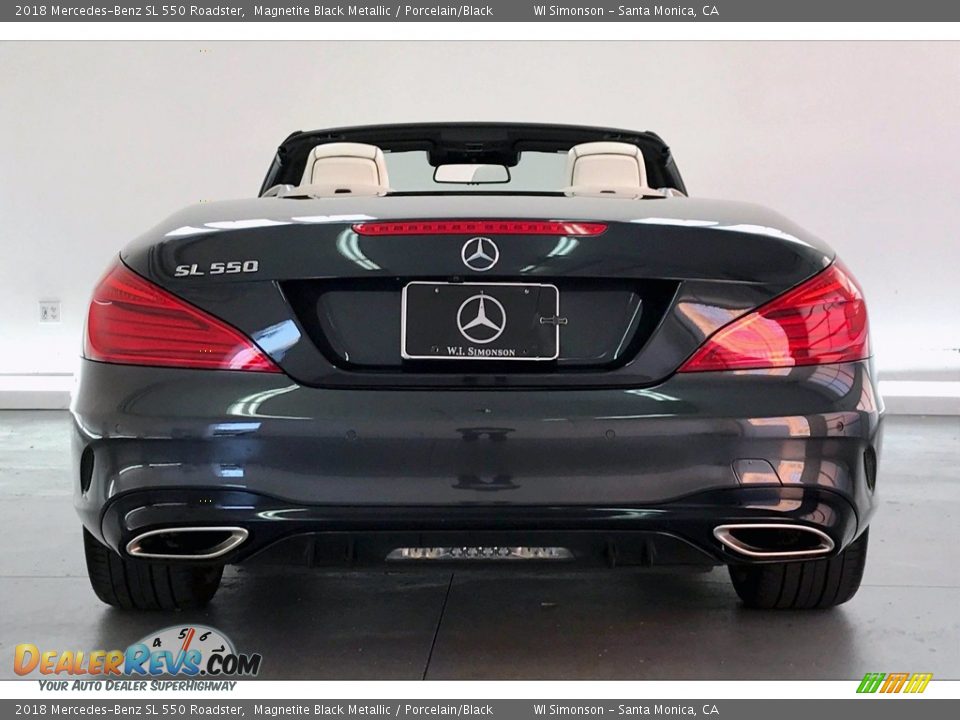 2018 Mercedes-Benz SL 550 Roadster Magnetite Black Metallic / Porcelain/Black Photo #3