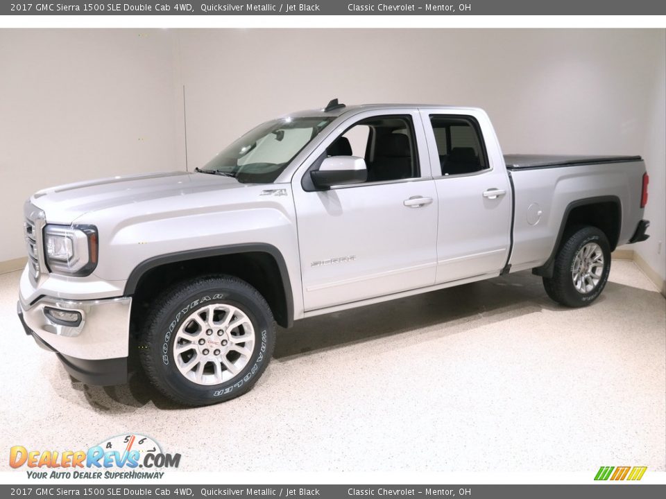 2017 GMC Sierra 1500 SLE Double Cab 4WD Quicksilver Metallic / Jet Black Photo #3