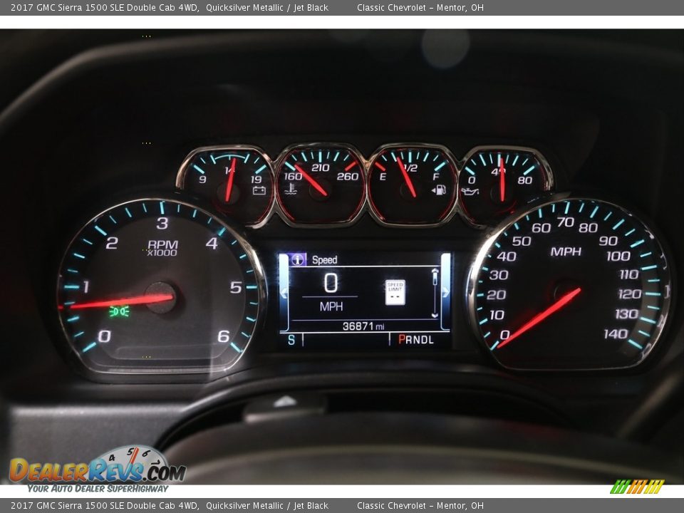 2017 GMC Sierra 1500 SLE Double Cab 4WD Quicksilver Metallic / Jet Black Photo #8