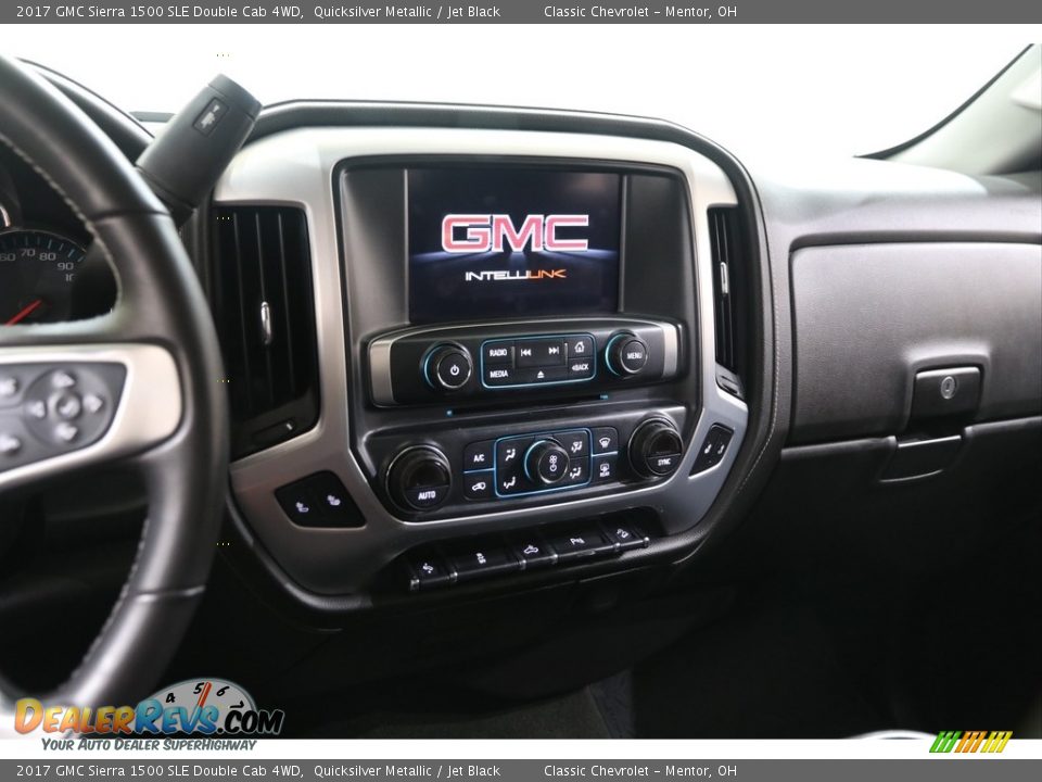 2017 GMC Sierra 1500 SLE Double Cab 4WD Quicksilver Metallic / Jet Black Photo #9