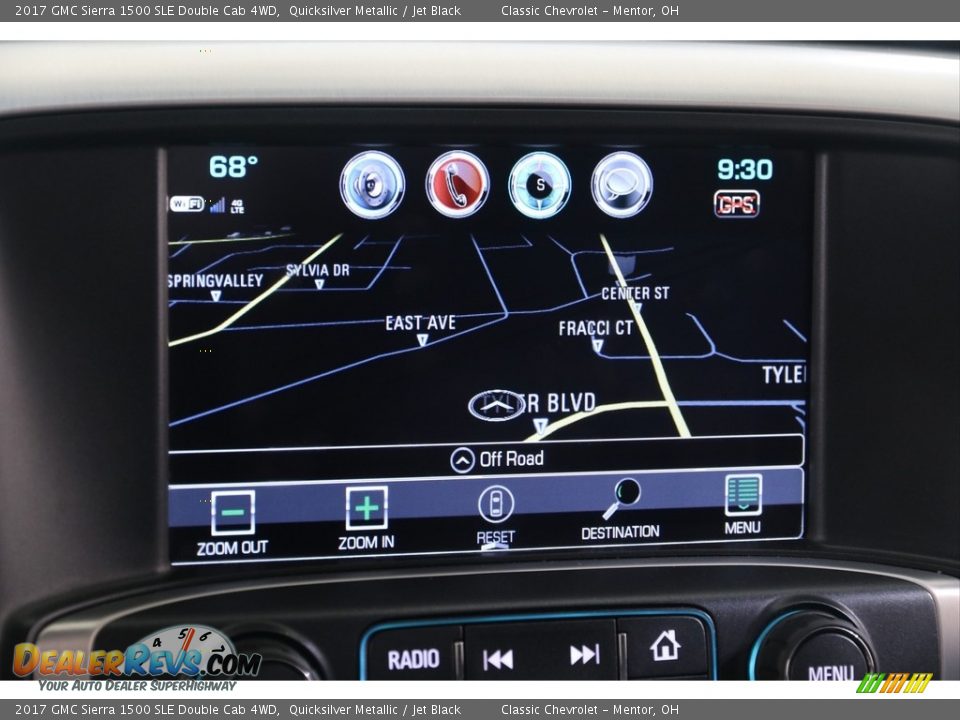 2017 GMC Sierra 1500 SLE Double Cab 4WD Quicksilver Metallic / Jet Black Photo #12