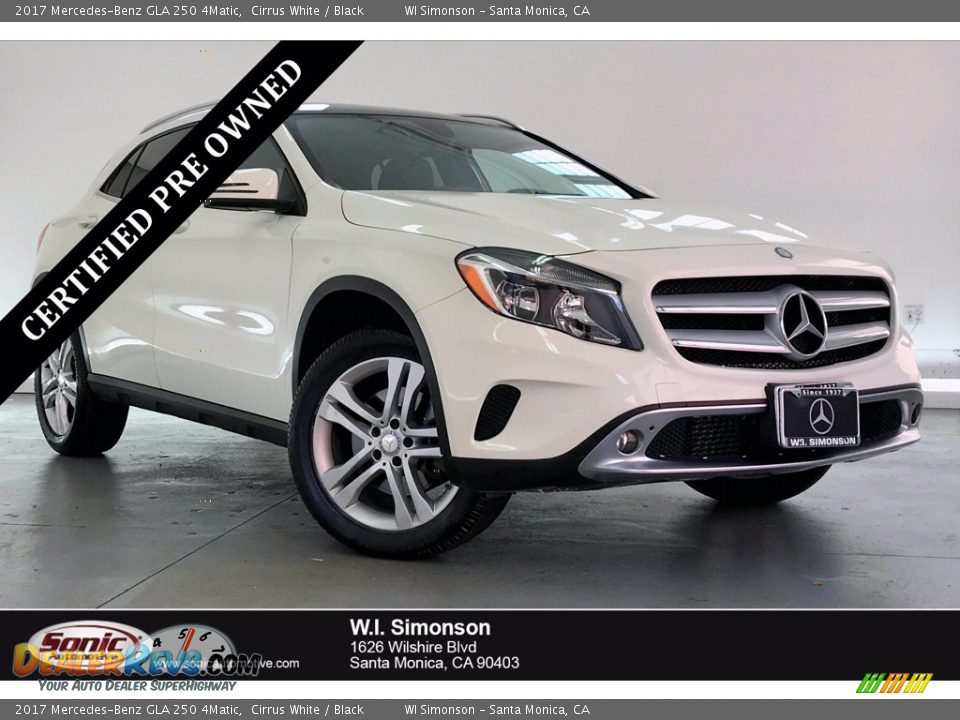 2017 Mercedes-Benz GLA 250 4Matic Cirrus White / Black Photo #1