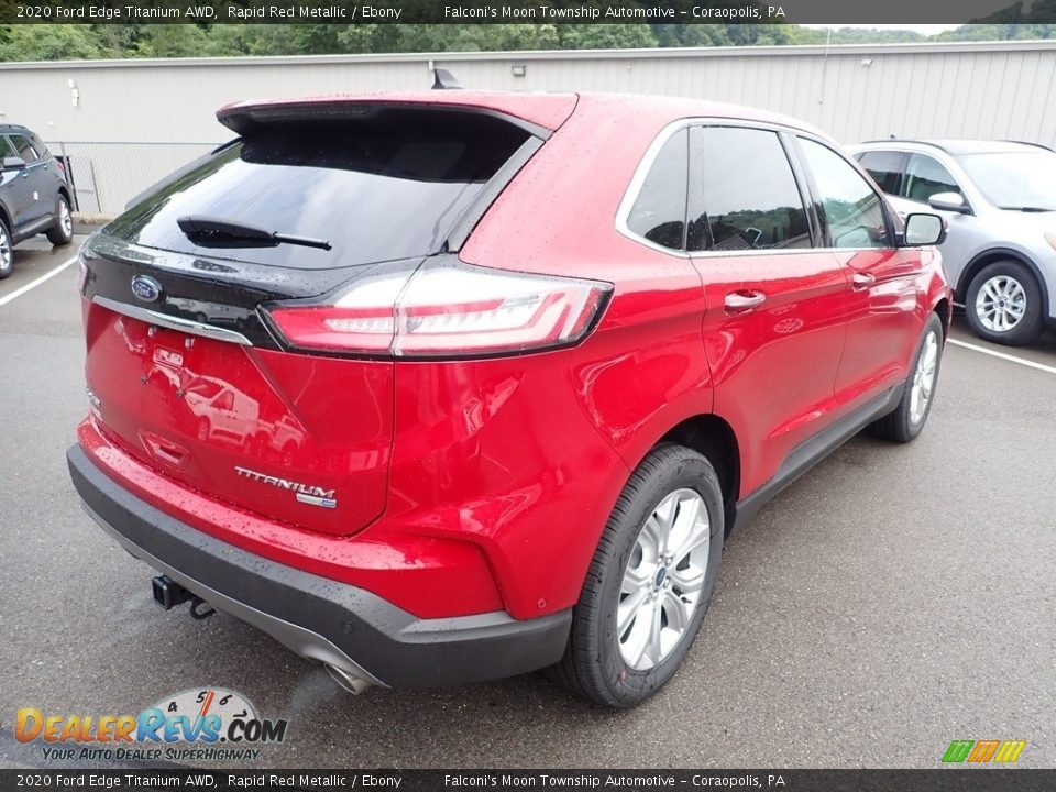 2020 Ford Edge Titanium AWD Rapid Red Metallic / Ebony Photo #2