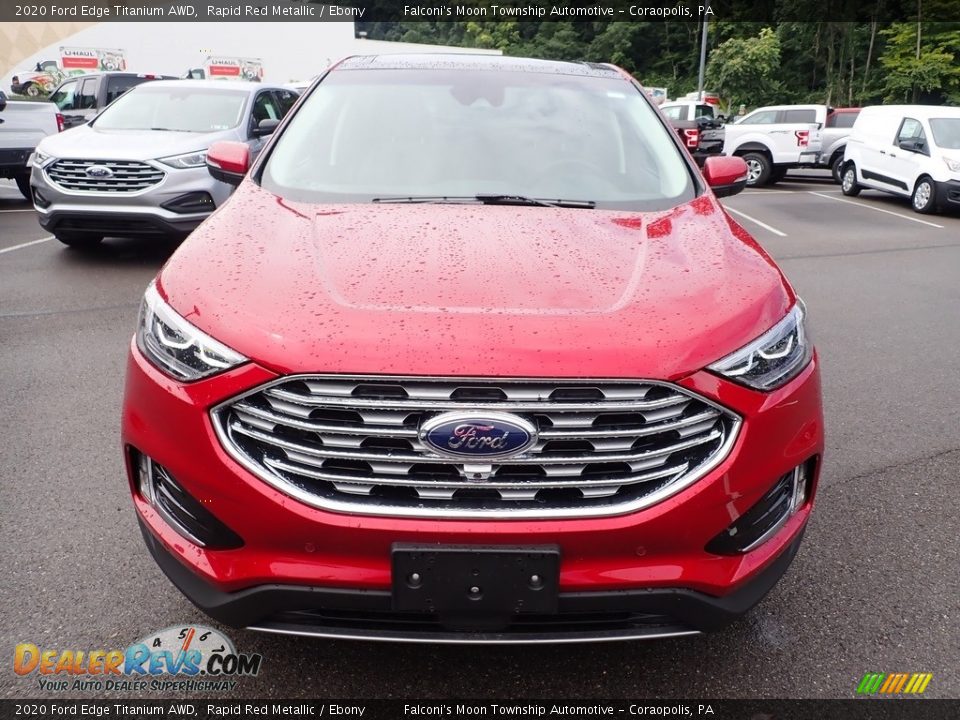2020 Ford Edge Titanium AWD Rapid Red Metallic / Ebony Photo #4