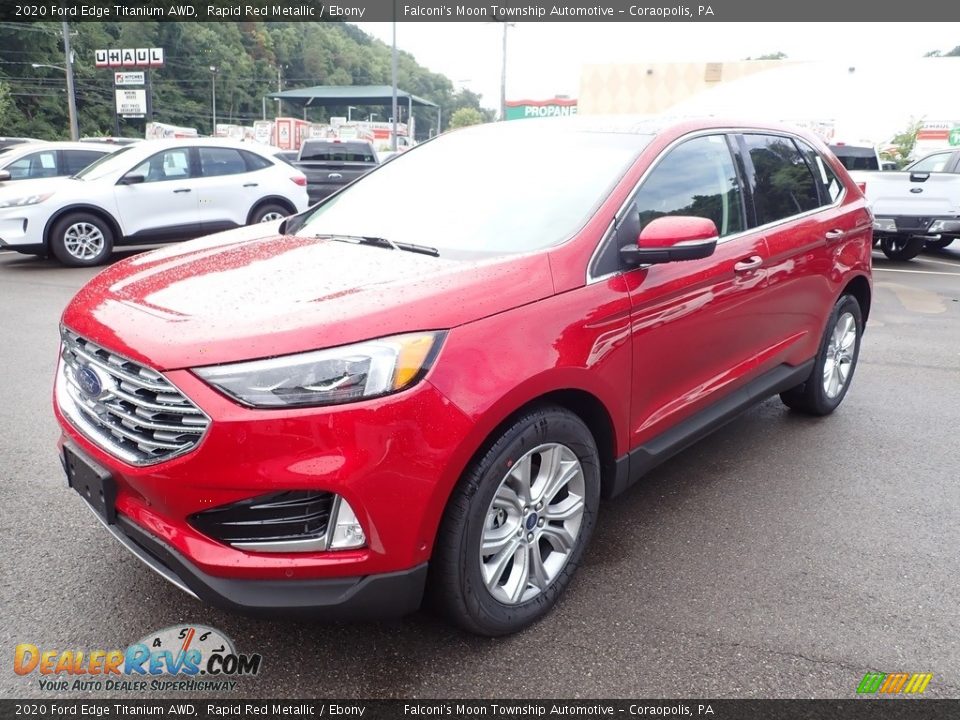 Front 3/4 View of 2020 Ford Edge Titanium AWD Photo #5