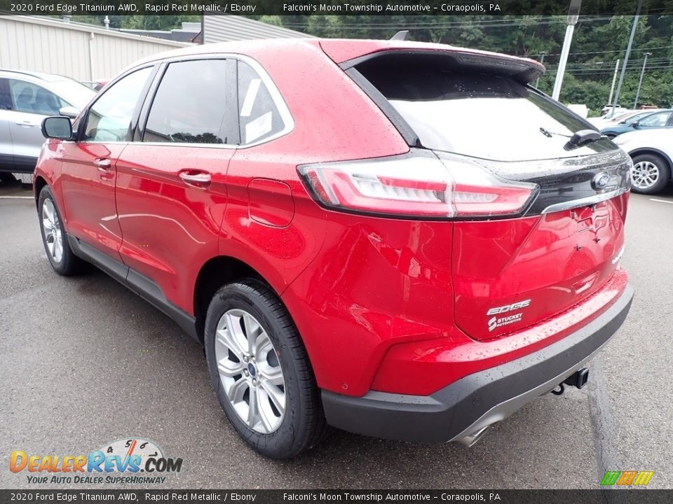 2020 Ford Edge Titanium AWD Rapid Red Metallic / Ebony Photo #6