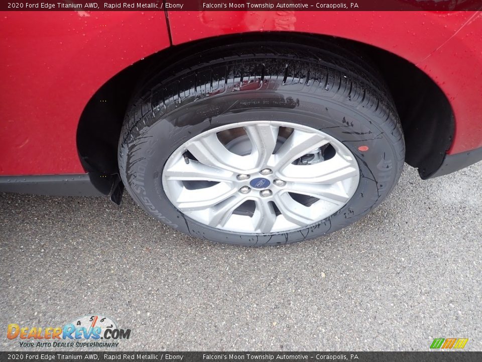 2020 Ford Edge Titanium AWD Rapid Red Metallic / Ebony Photo #7
