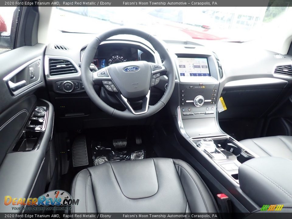 2020 Ford Edge Titanium AWD Rapid Red Metallic / Ebony Photo #9