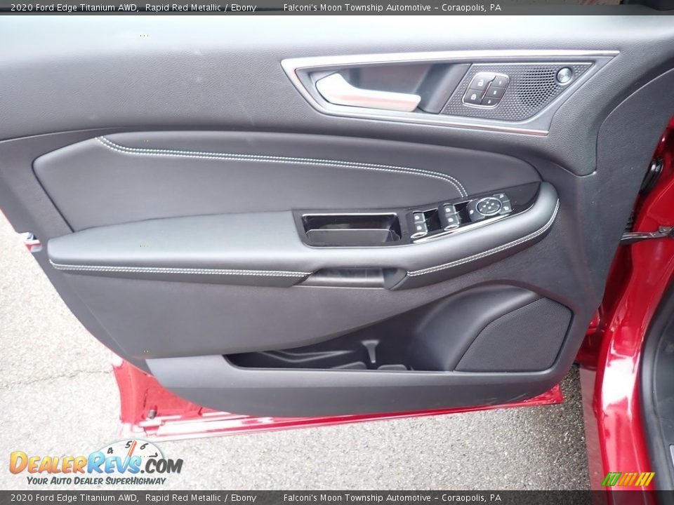 2020 Ford Edge Titanium AWD Rapid Red Metallic / Ebony Photo #10