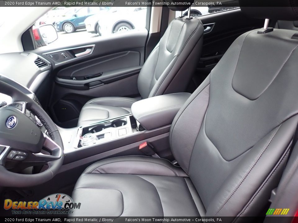 2020 Ford Edge Titanium AWD Rapid Red Metallic / Ebony Photo #11