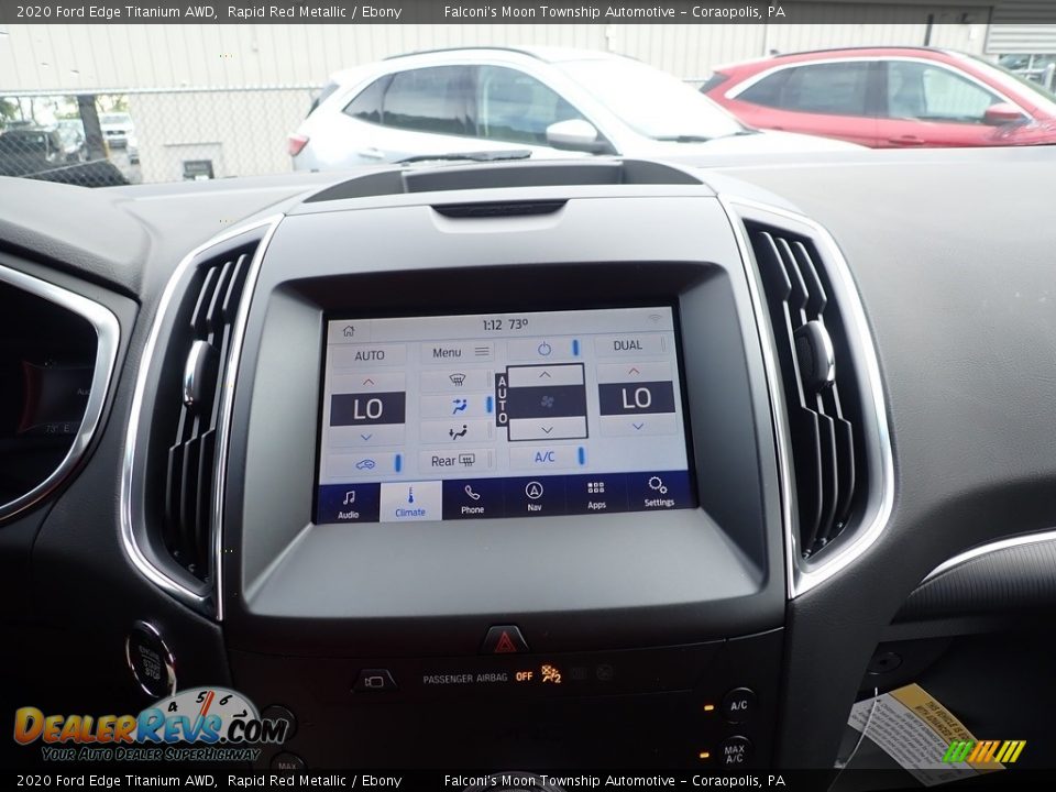 2020 Ford Edge Titanium AWD Rapid Red Metallic / Ebony Photo #14