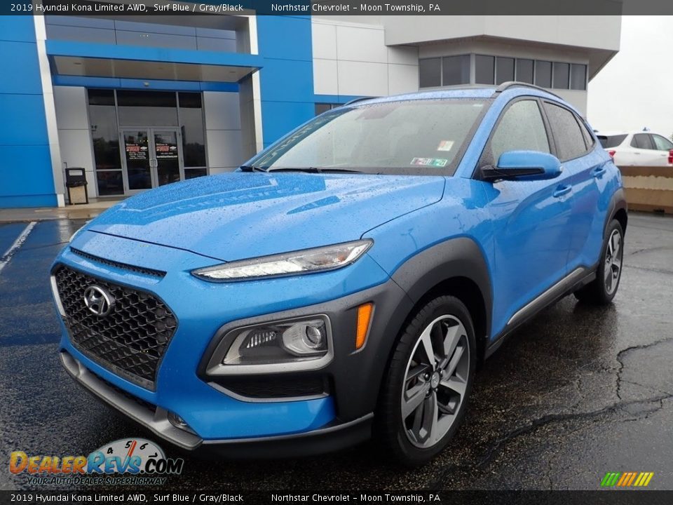 Surf Blue 2019 Hyundai Kona Limited AWD Photo #2