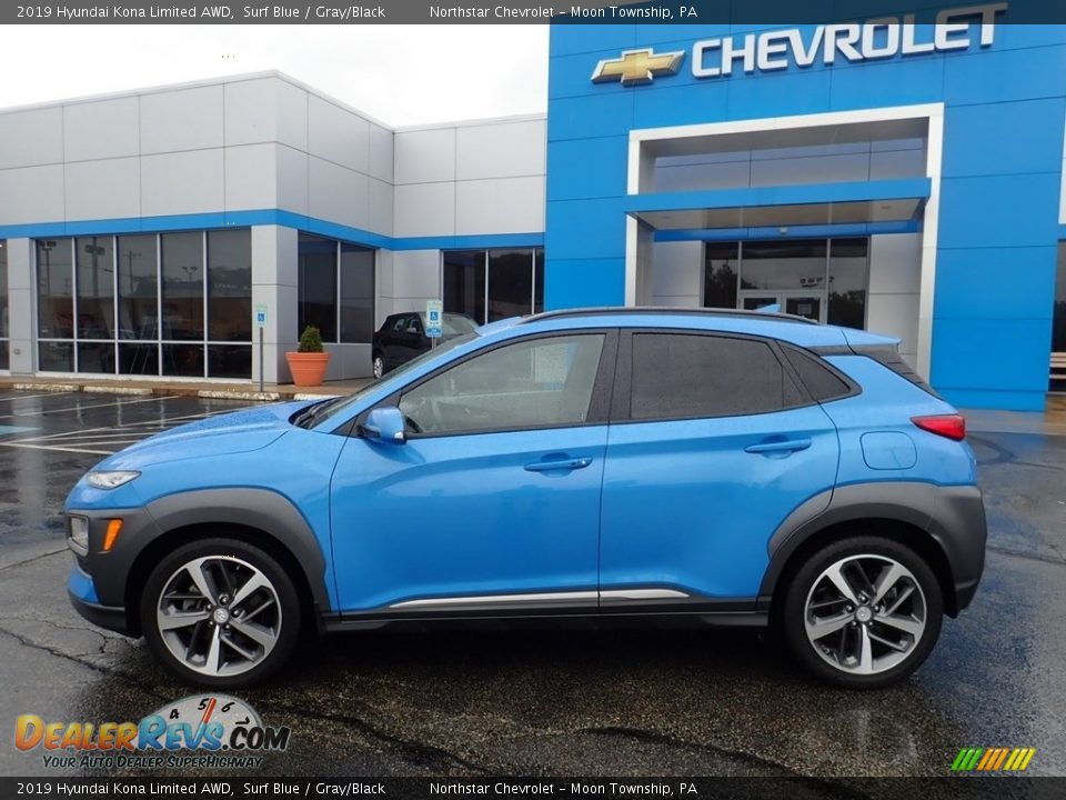 Surf Blue 2019 Hyundai Kona Limited AWD Photo #3