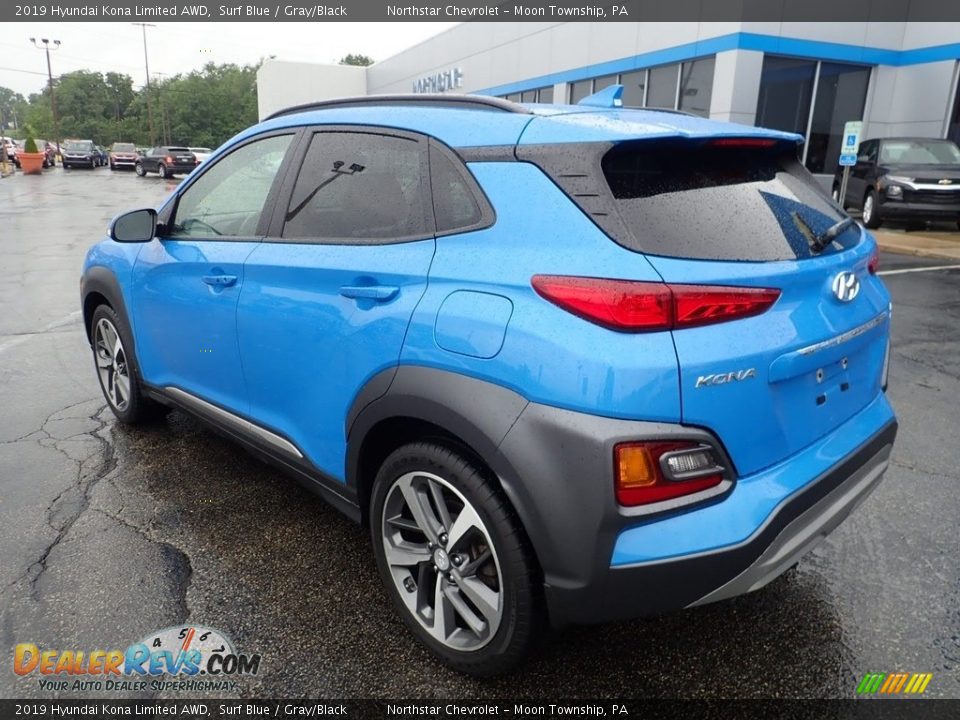 2019 Hyundai Kona Limited AWD Surf Blue / Gray/Black Photo #4