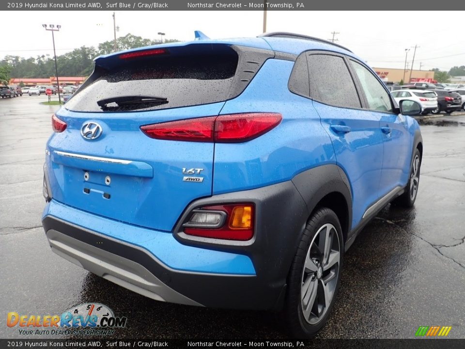 Surf Blue 2019 Hyundai Kona Limited AWD Photo #8