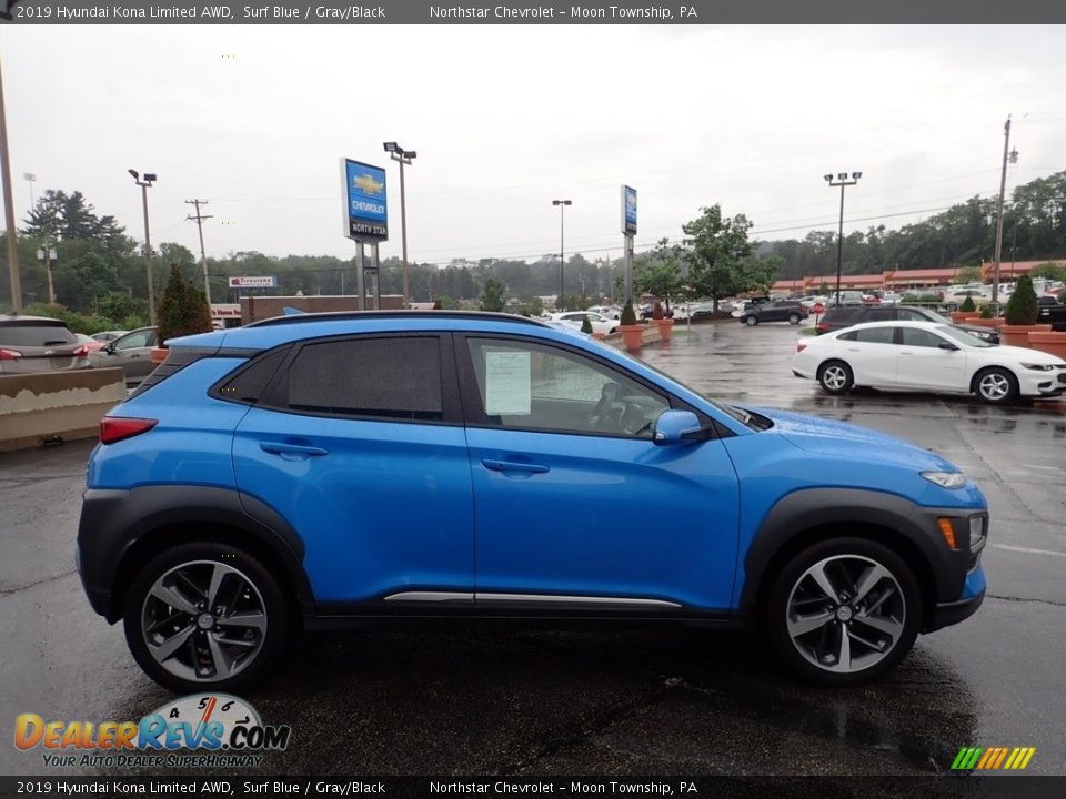 Surf Blue 2019 Hyundai Kona Limited AWD Photo #10
