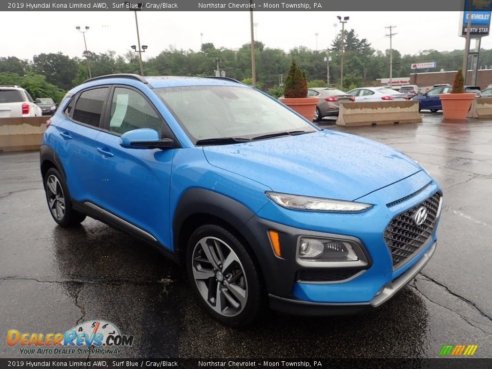 Surf Blue 2019 Hyundai Kona Limited AWD Photo #11