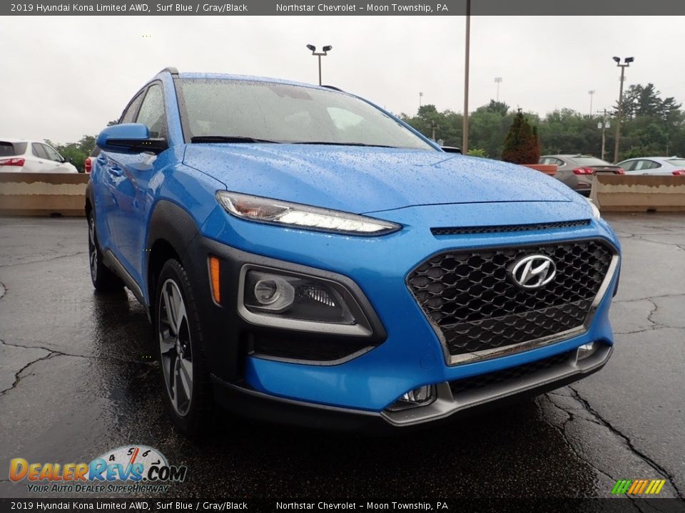 Surf Blue 2019 Hyundai Kona Limited AWD Photo #12