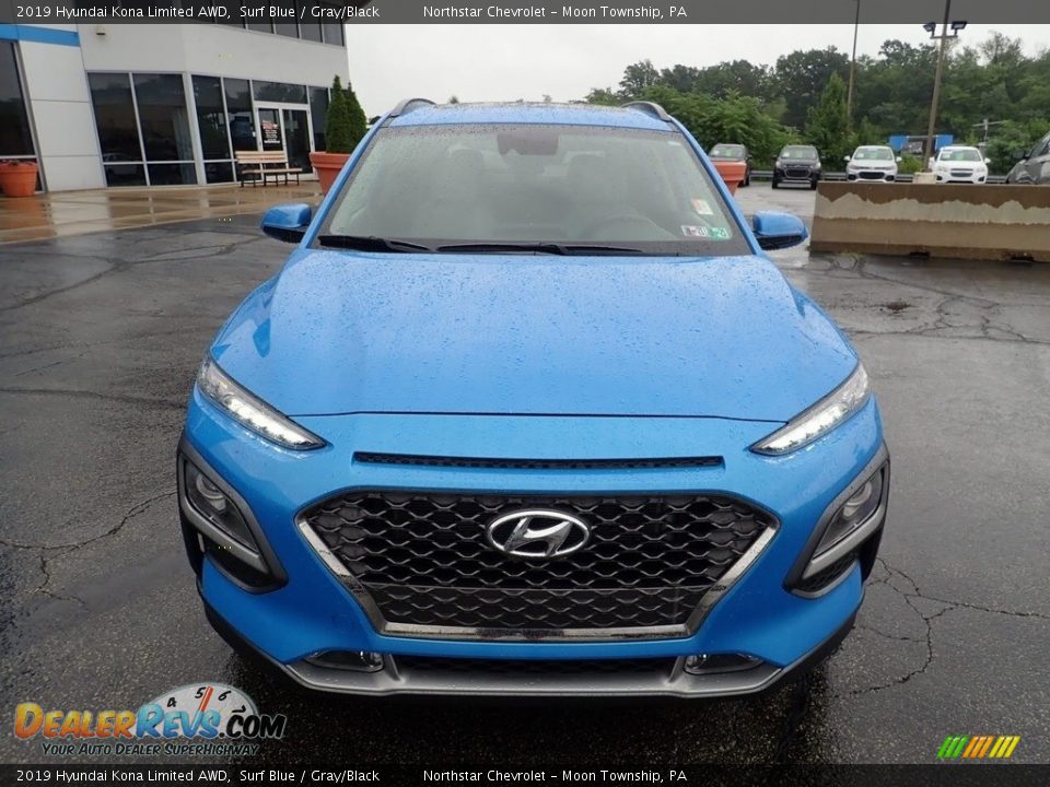 Surf Blue 2019 Hyundai Kona Limited AWD Photo #13