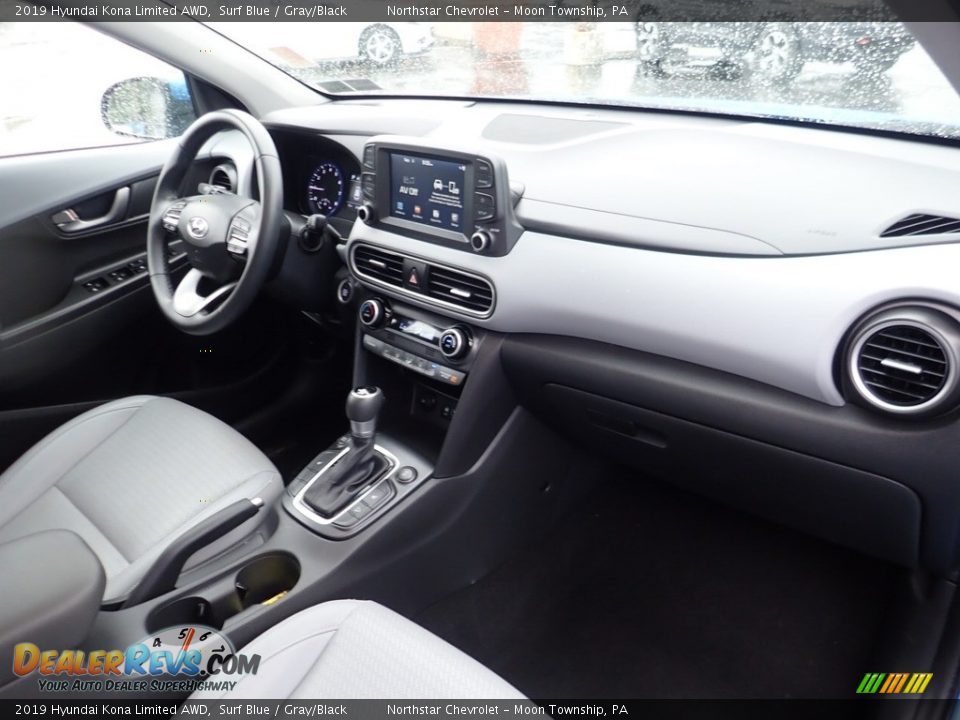 Gray/Black Interior - 2019 Hyundai Kona Limited AWD Photo #16