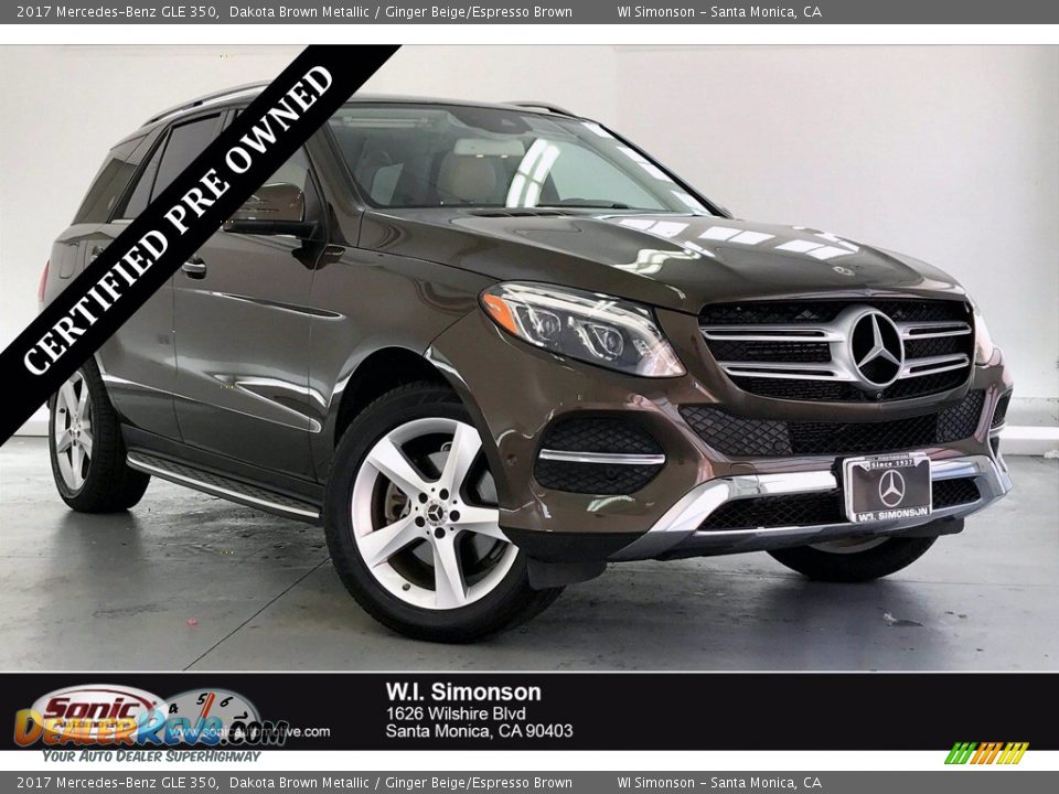 2017 Mercedes-Benz GLE 350 Dakota Brown Metallic / Ginger Beige/Espresso Brown Photo #1