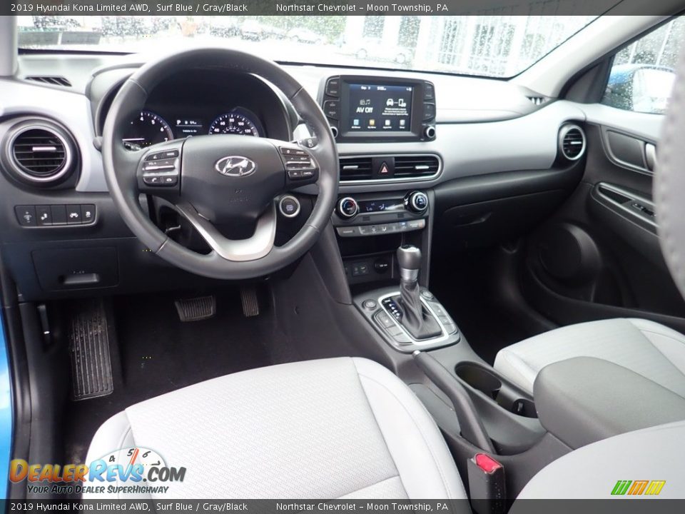 Gray/Black Interior - 2019 Hyundai Kona Limited AWD Photo #22