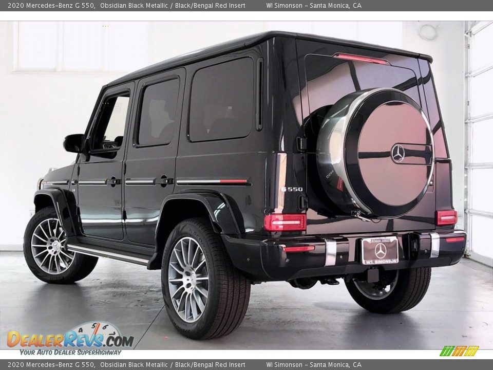 2020 Mercedes-Benz G 550 Obsidian Black Metallic / Black/Bengal Red Insert Photo #2