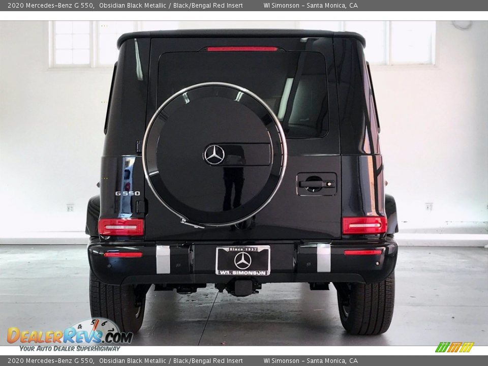 2020 Mercedes-Benz G 550 Obsidian Black Metallic / Black/Bengal Red Insert Photo #3