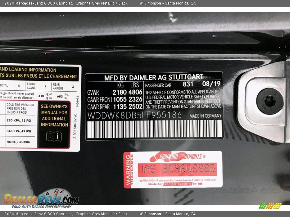 2020 Mercedes-Benz C 300 Cabriolet Graphite Grey Metallic / Black Photo #11