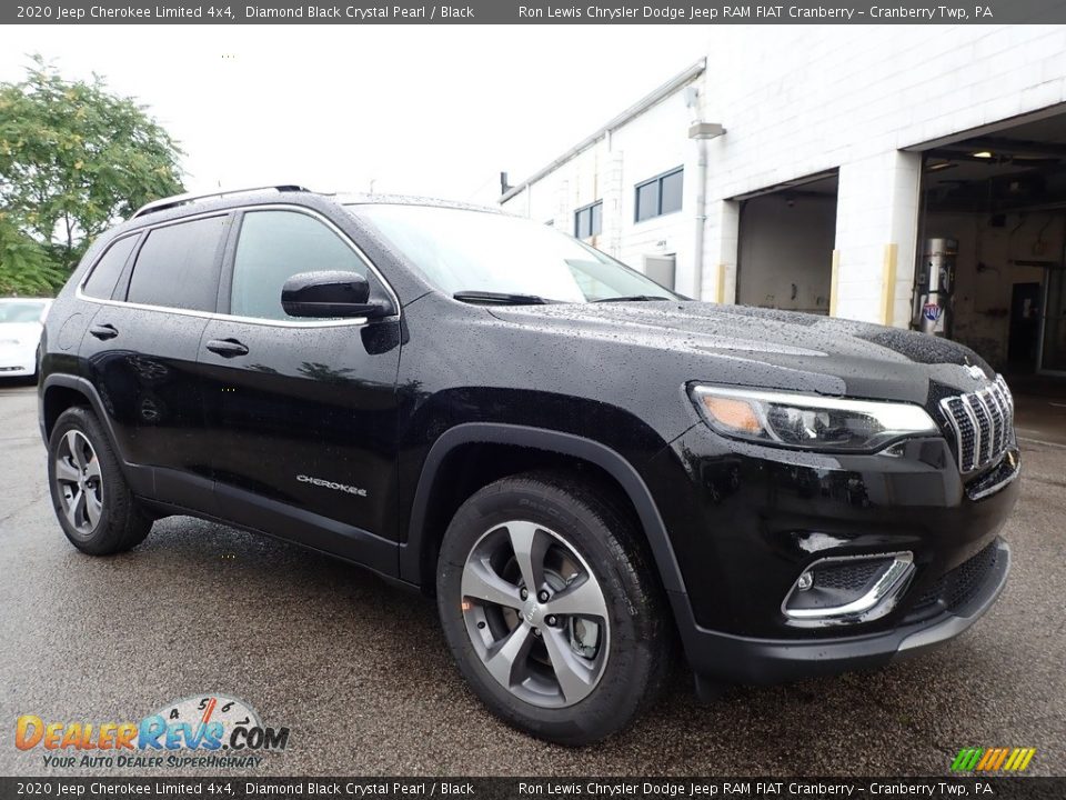 2020 Jeep Cherokee Limited 4x4 Diamond Black Crystal Pearl / Black Photo #3