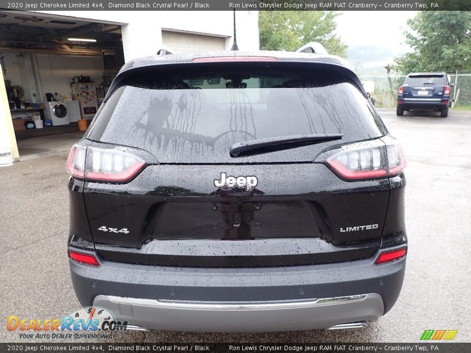 2020 Jeep Cherokee Limited 4x4 Diamond Black Crystal Pearl / Black Photo #6