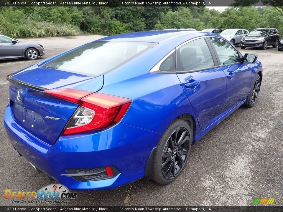 2020 Honda Civic Sport Sedan Aegean Blue Metallic / Black Photo #5