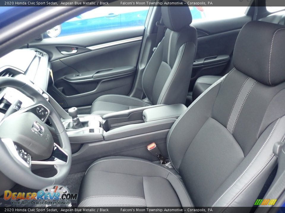 2020 Honda Civic Sport Sedan Aegean Blue Metallic / Black Photo #13