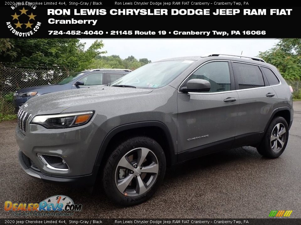 2020 Jeep Cherokee Limited 4x4 Sting-Gray / Black Photo #1