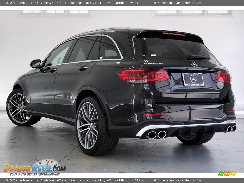2020 Mercedes-Benz GLC AMG 43 4Matic Obsidian Black Metallic / AMG Saddle Brown/Black Photo #2