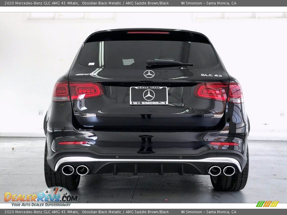 2020 Mercedes-Benz GLC AMG 43 4Matic Obsidian Black Metallic / AMG Saddle Brown/Black Photo #3