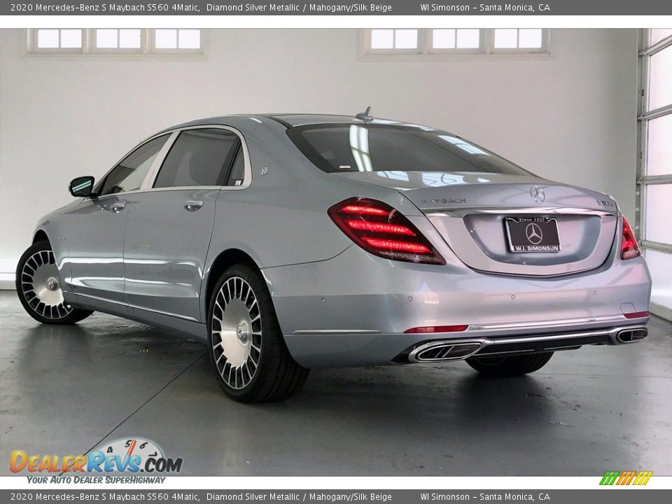 2020 Mercedes-Benz S Maybach S560 4Matic Diamond Silver Metallic / Mahogany/Silk Beige Photo #2