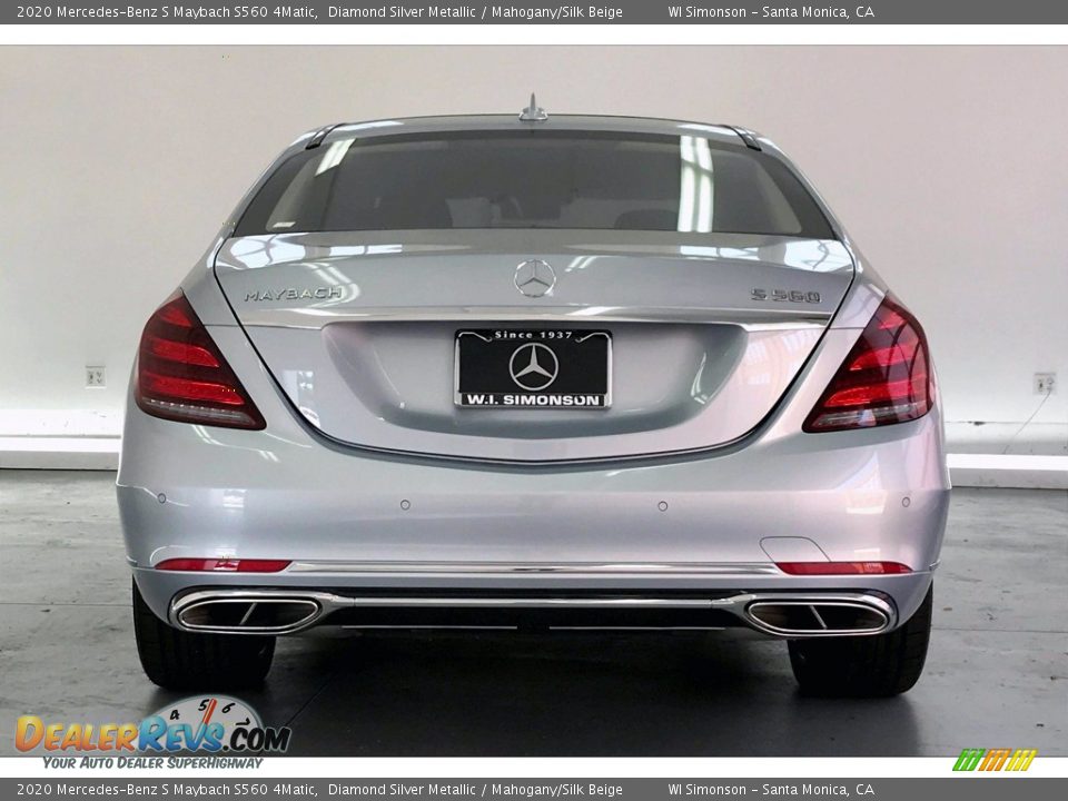 2020 Mercedes-Benz S Maybach S560 4Matic Diamond Silver Metallic / Mahogany/Silk Beige Photo #3